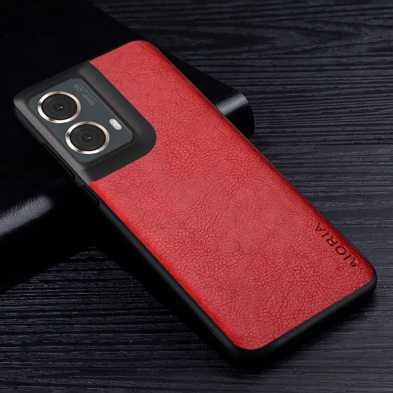 Luxury Leather Litchi Pattern Retro Back Cover Case