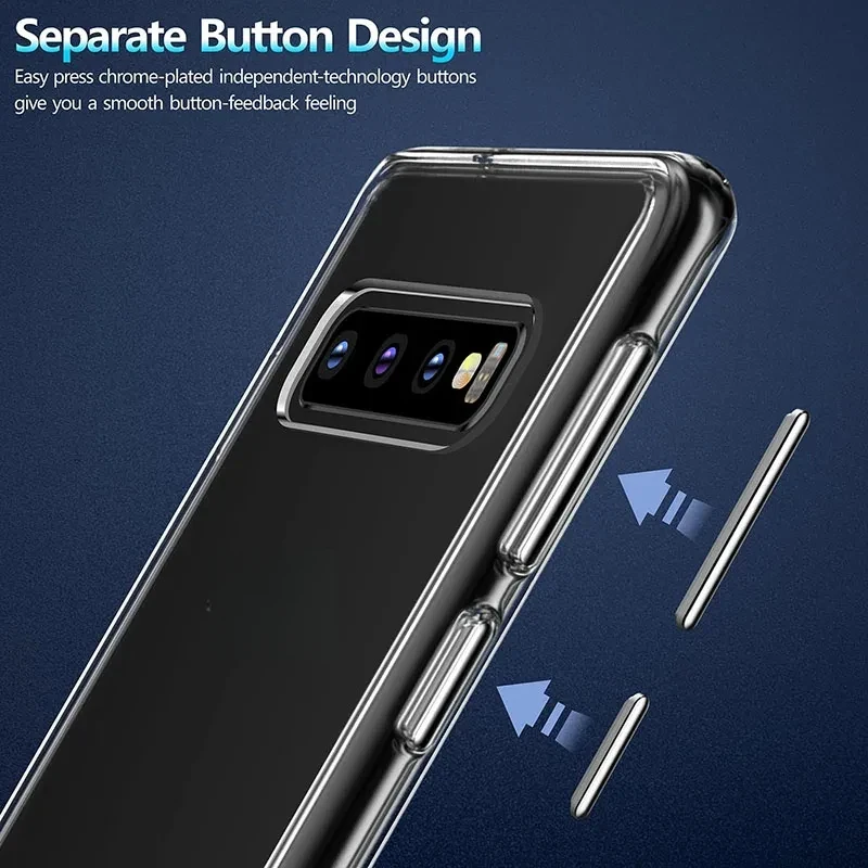 Clear Thin Frame Bumper Silicone Back Cover - Antiskid and Durable Phone Case