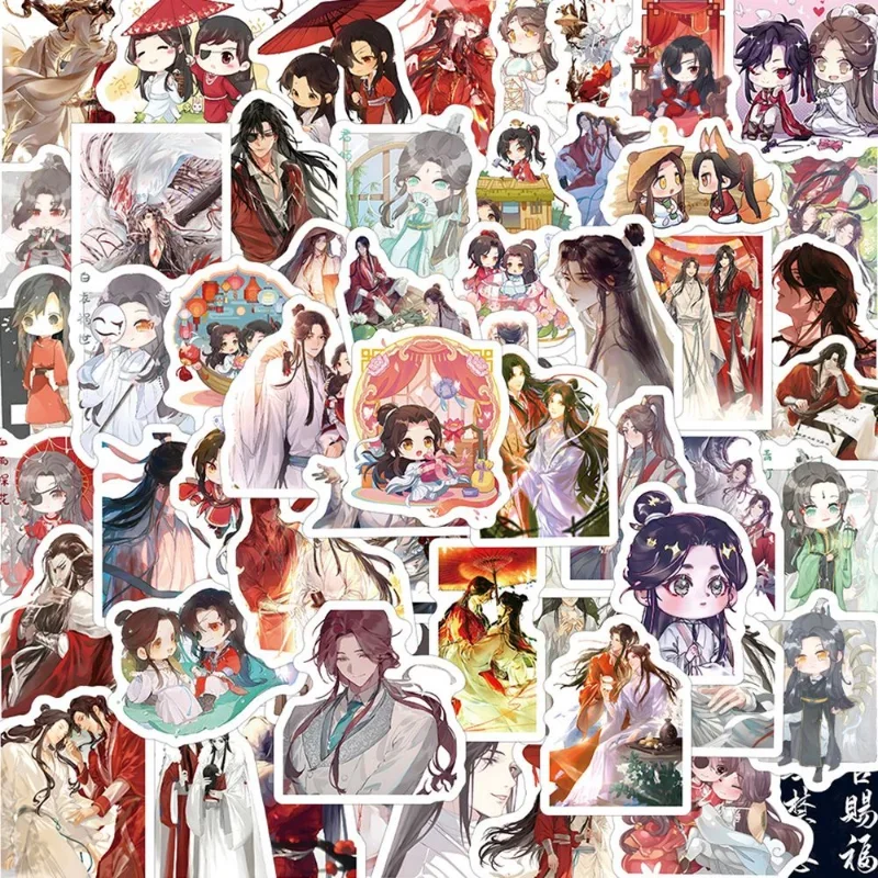 thumbnail image 2 of 60 PCS Heaven Official's Blessing Stickers - Vinyl Waterproof Tian Guan Ci Fu Decals For Laptops & Water Bottles 2 of 14