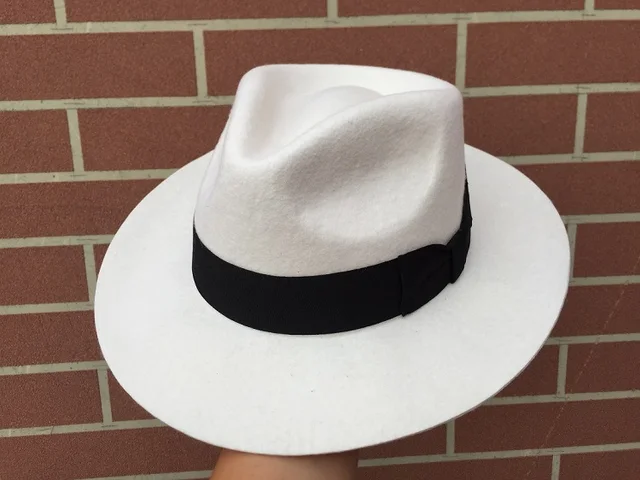 Mens Fedora Felt Hats White Fedora Hat Men Wool Fedora Hat Men