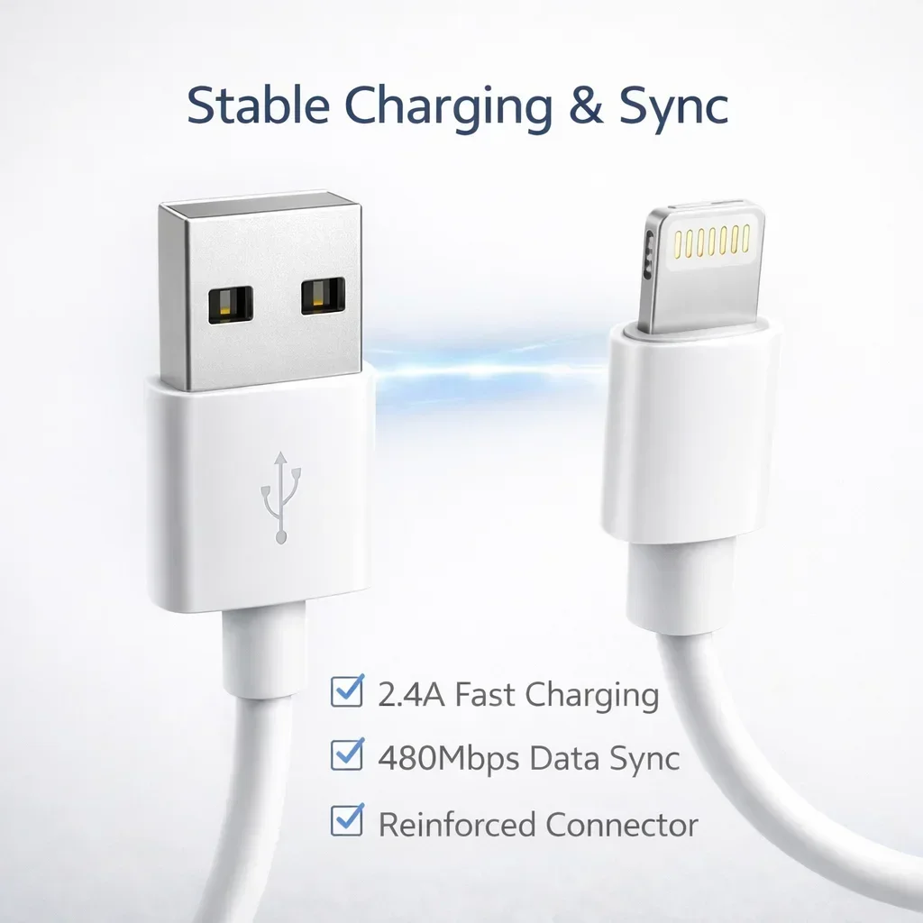 Premium 2M Fast Charging Cable – Available in 1/2/3 Pack Options