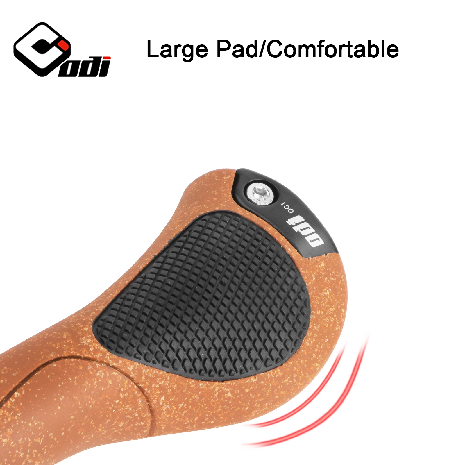 ODI OC1 자전거 인체공학적 오크 그립, MTB 대형 패드, 자전거 핸들 바 커버, 미끄럼 방지 그립, 사이클링 고무 볼 핸들 액세서리