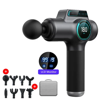 Professional Massage Gun High Frequency Vibration 99 Files Adjustment Electric Deep Tissue Muscle Body  Back Neck Massager 1