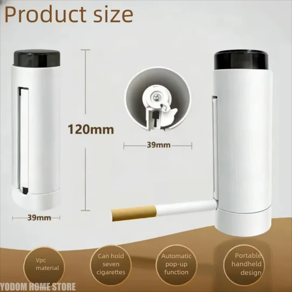 Deluxe Automatic Pop-Up Cigarette Case with One-Button Ejection and 7-Slot Storage