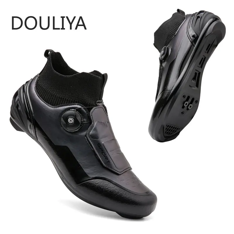 Winter Warm Flat Cycling MTB Shoes SPD Men Route Cleat Road Bike Speed Sneaker Racing Women Bicycle Mountain Biking Footwear