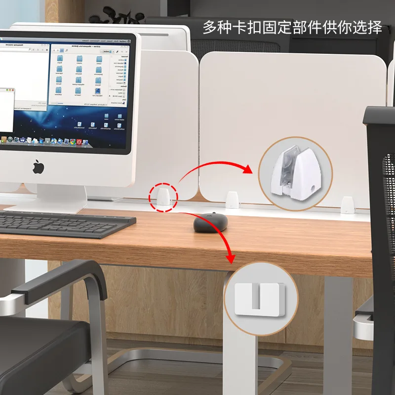 Desktop Partition Sneeze Guard Privacy Divider Protective Screens Desk Divider for Office Desk Easy to Install Mounted