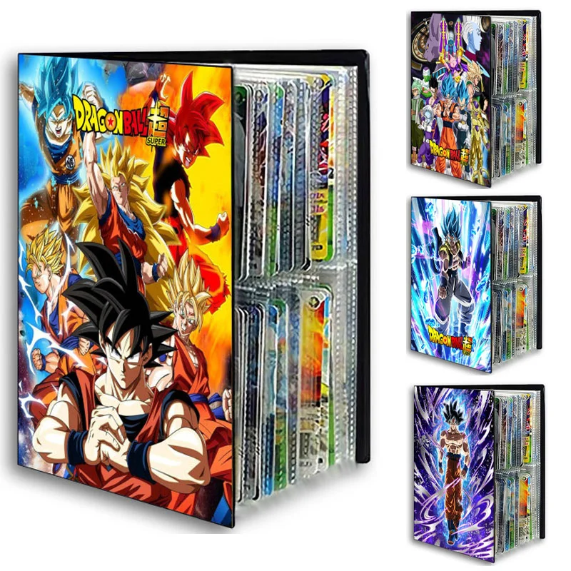 

Dragon Ball Son Goku Vegeta Frieza 240pcs Card Album Book Game Card Holder Binder VMAX Game Card Collection Kids Toys Gift