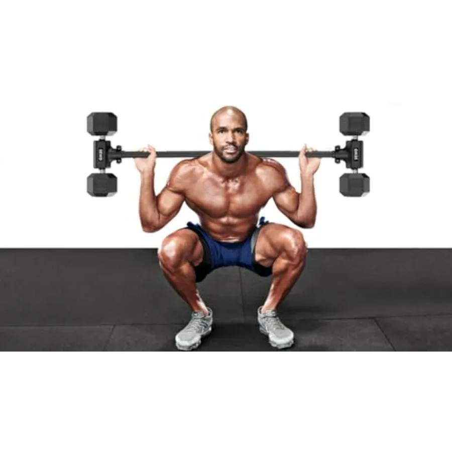 Dumbbell Converter by SEWD Turn Dumbbells into Barbell Set Adjustable Weights Up to 220LB Capacity Barbell for Home Gym Full Bo