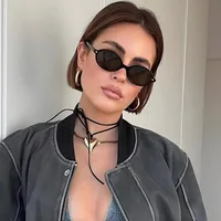 Rétro petites lunettes de soleil ovales femmes hommes Rivets nuances lunettes de mode lunettes de soleil de luxe UV400 2