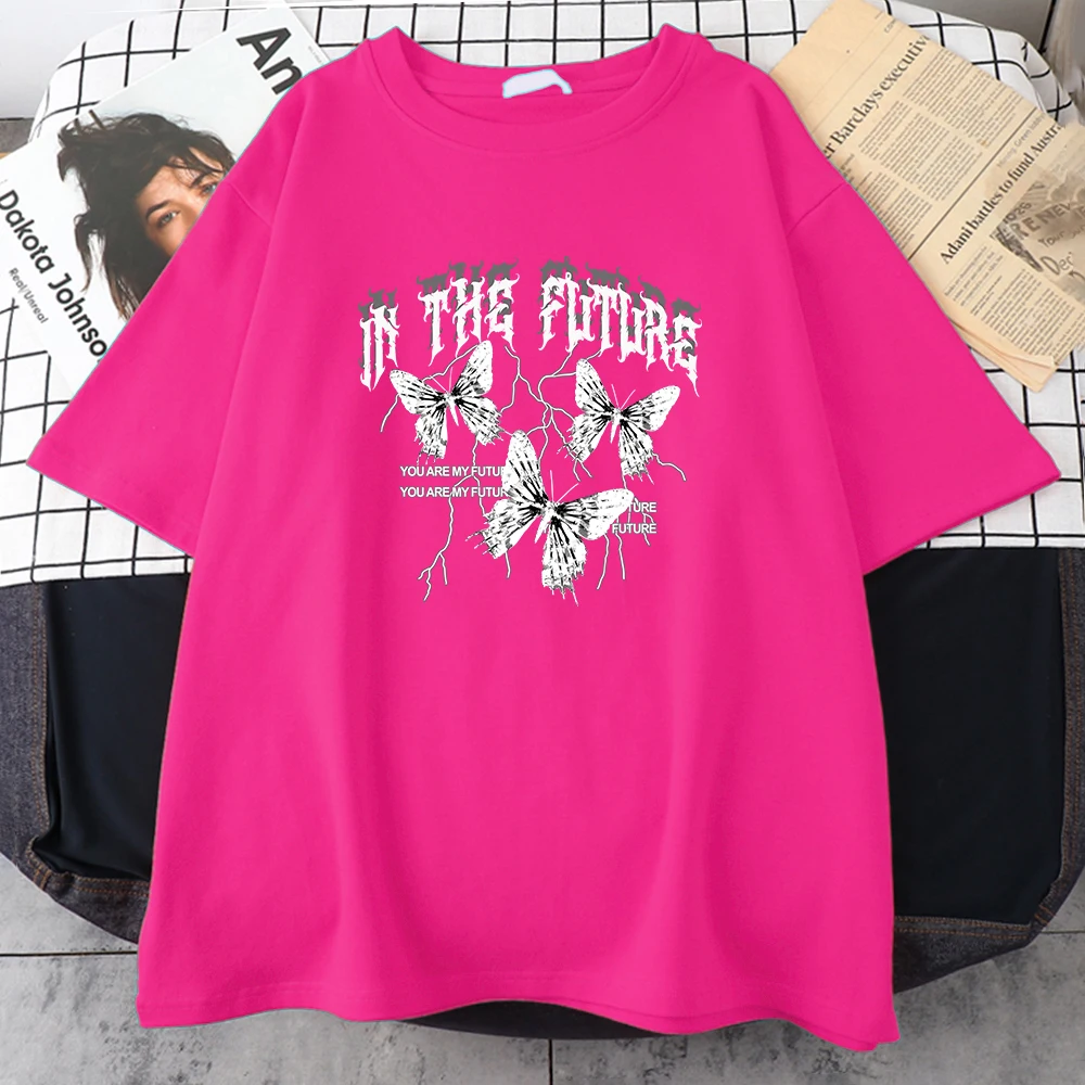 In The Future Dark Black Butterfly Creative Design Tshirts