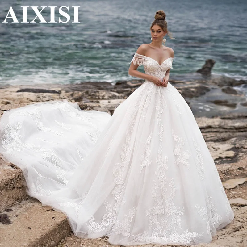 

Женское свадебное платье It's yiiya, белое элегантное платье трапециевидной формы с открытыми плечами на завязках на лето 2019