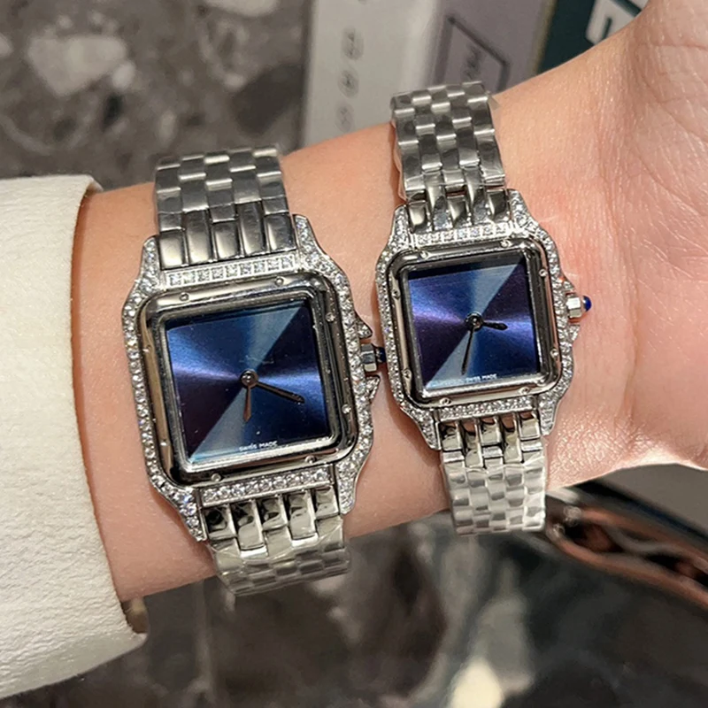 

Design diamond-encrusted steel shell metal strap women's watch 2024 new women's quartz watch INS fashion luxury waterproof watch