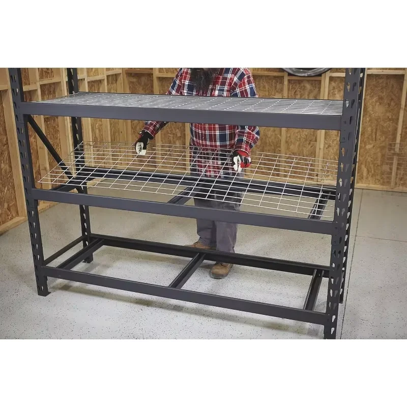 Ironton 4-Tier Industrial Shelving Rack - 77in.W x 24in.D x 72in.H 5