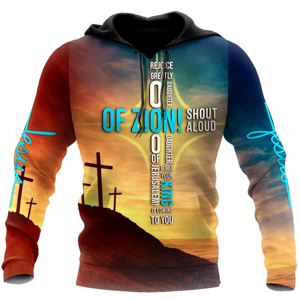 

Jesus God Christian 3D Print Sweatshirt Men's Hoodie Knight Templar Streetwear Fashion Pullover Sweater Men Women Hooded Tops