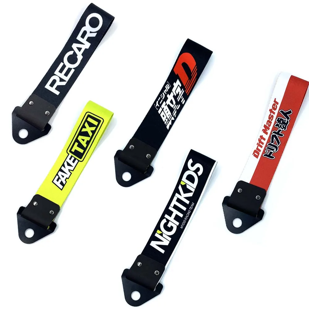 JDM Tow Strap Car Trailer Strap Tow Bar Nylon Car Rope Hook Front Bumper Decorative Hook Tuning Fake Taxi HKS Bride nylon tow strap car tow decoration car decoration strap tow bar car tow strap car accessories strap car tow hook