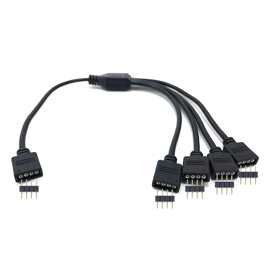 4 Pins Rgb Led Tape Connector 1 To 1 2 3 4 5 Plug Power Splitter Cable 4pin  Needle Female Connector Wire For Rgb Led Strip Light - Connectors -  AliExpress