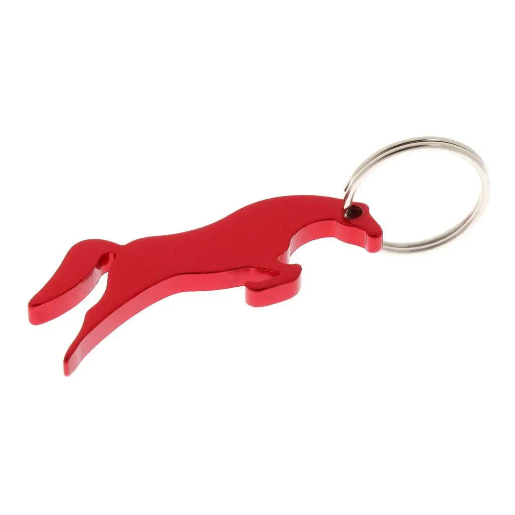 Novelty Running Horse Pattern Bottle Opener Keychain Pendant