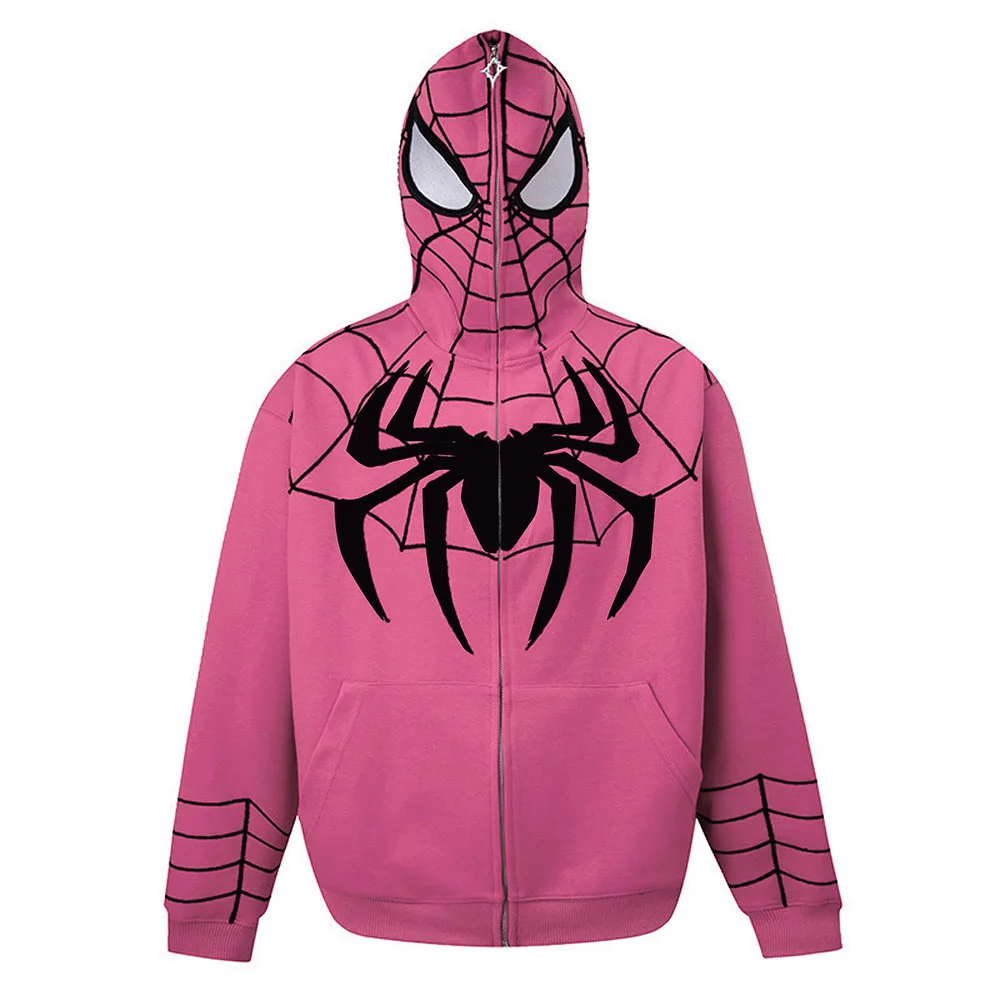 thumbnail image 1 of Sudadera con capucha de Spiderman para hombre y mujer, ropa con cremallera completa, estampado 3D, superhéroe, disfraz de los vengadores, Y2k, gótico, 1 of 5