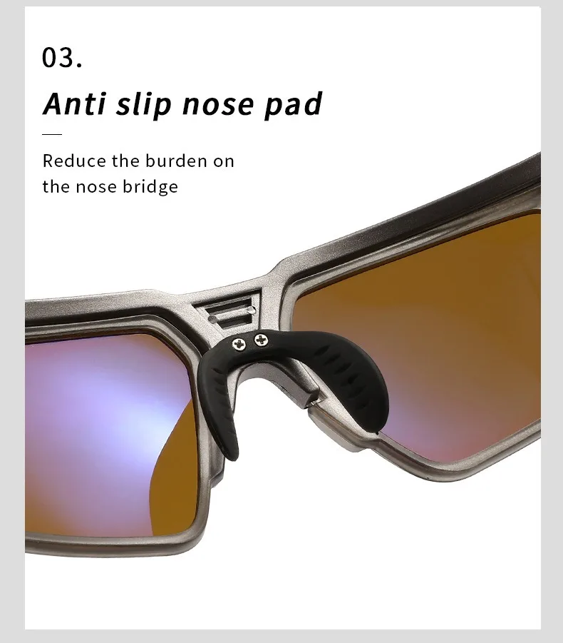 Unisex Outdoor Polarized Sunglasses Side View Frame Detail