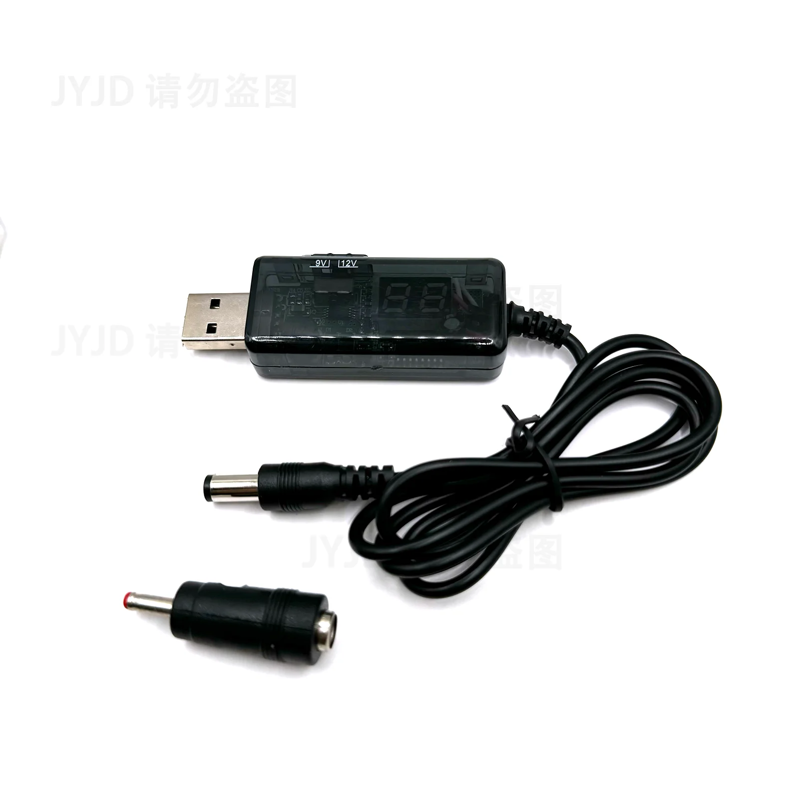Universal USB Boost Converter Cable with Adjustable Voltage Output and 3.5x1.35mm Connector