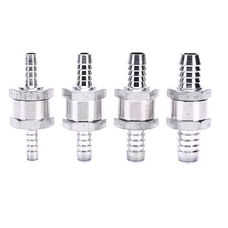 

1pcs One Way 6/8/10/12/14/16mm Valves Aluminium Alloy Fuel Non Return Check Valve One Way Fit Carburettor