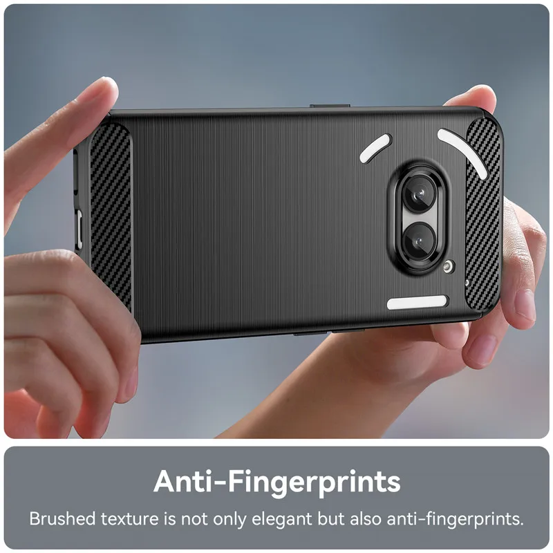 Carbon Fiber Shockproof Silicone Bumper Case - 6.7 Inch Protective Cover