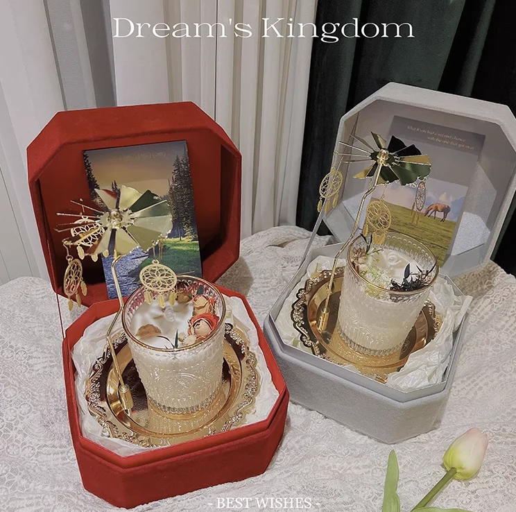 

Ароматическая подарочная коробка в виде свечи для ароматерапии, художественный нишевый Ретро подарок для новорожденных на день рождения