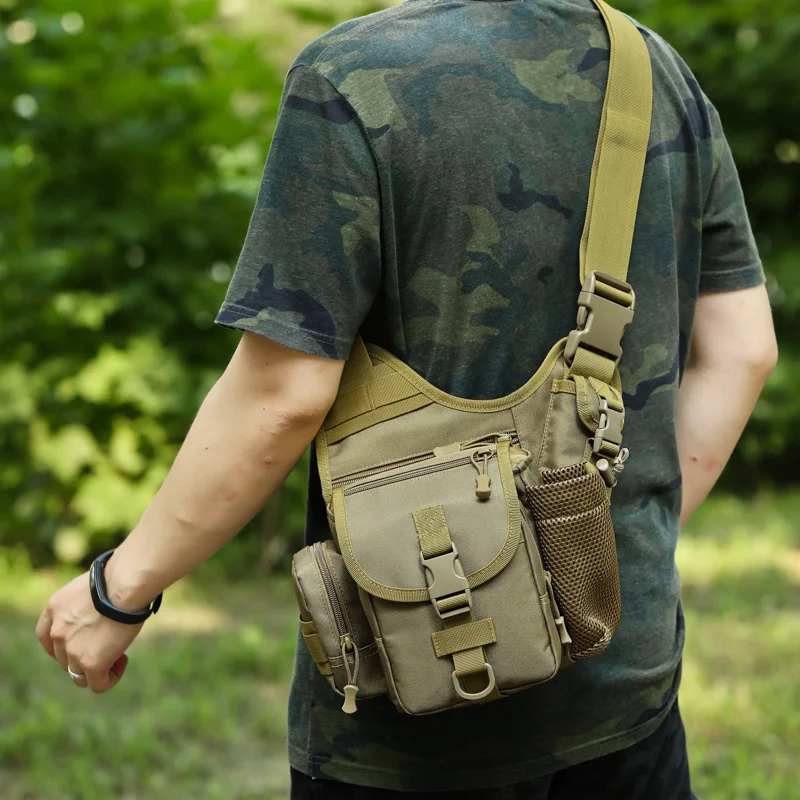 Outdoor Tactical Backpack Sport Women and Men's Multi-functional Tactical Messenger Shoulder Bag with Patch for Hunting Hiking hiking backpack