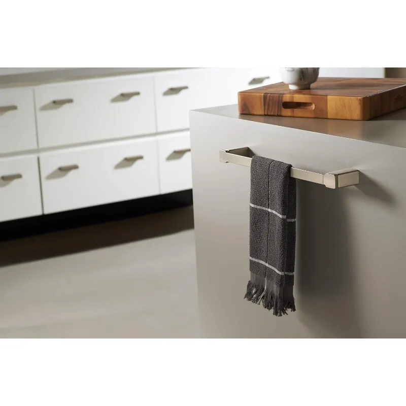 90 Degree 18-Inch -Towel Bar, Brushed Nickel ， Chrome