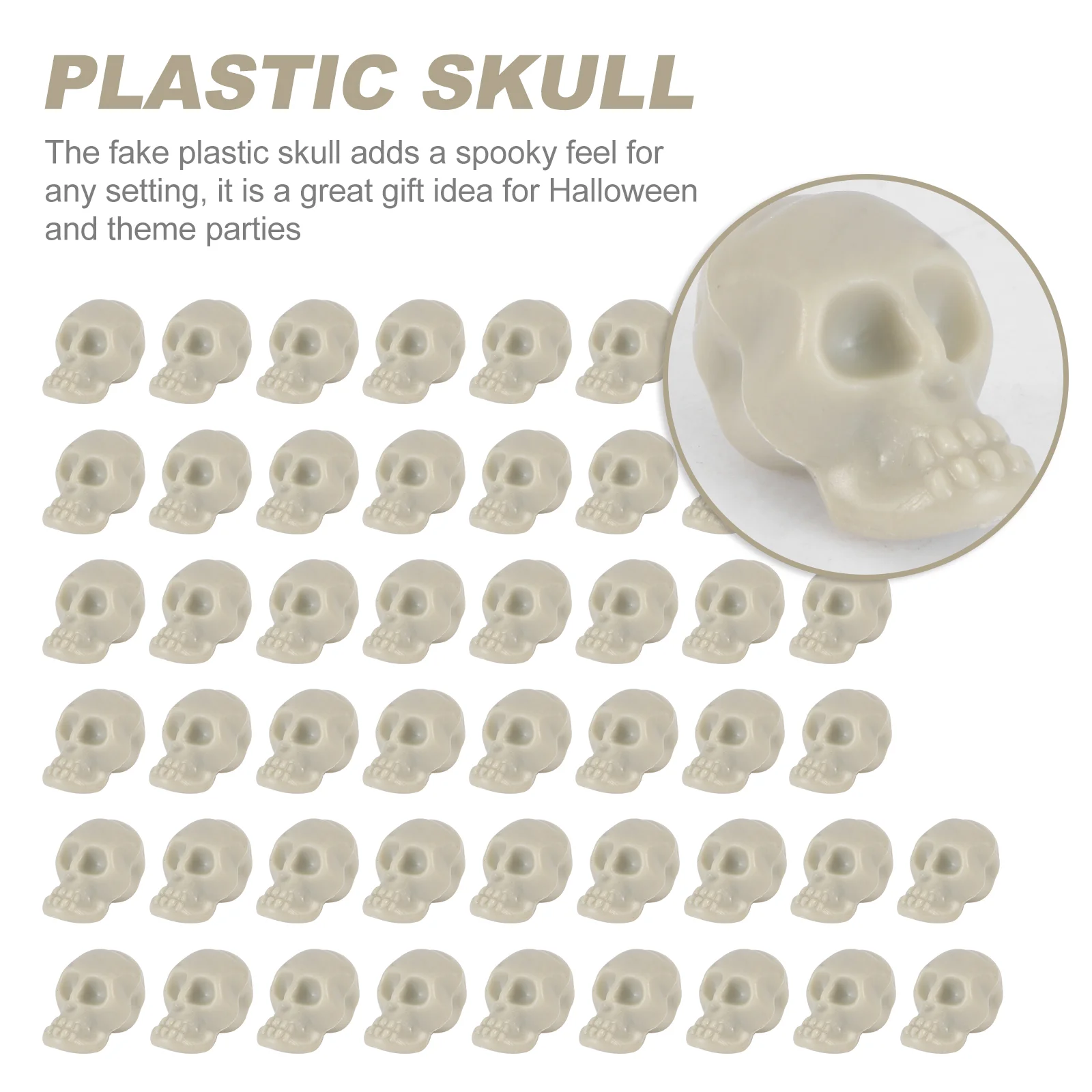 

Halloween Skull Props Toy Funny Plastic Skeleton Children Party Favors Tricky Toys Halloween Mini Skull DIY Gift Accessary
