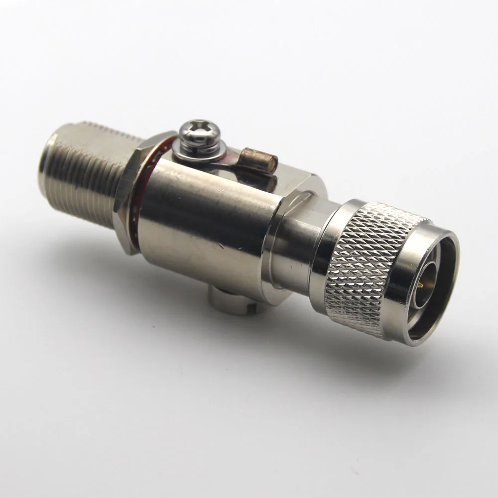 N Coaxial Lightning Arrestor Surge Protector N Type Male to Female Gas Discharge Protection for HAM CB Radio WLAN WiFi 50ohm