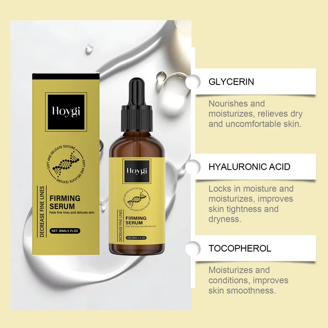 Hyaluronic Acid Wrinkle Serum Vitamin E Firming Facial Essence Repair Elasticity Reduce Dark Spot Hydrating Anti Aging Skin Care 5