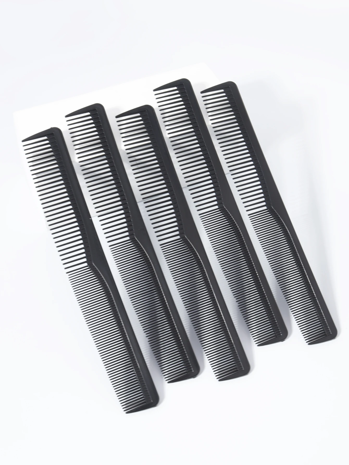 5pcs carbon fiber cutting comb, anti-static and heat-resistant, double-sided hair comb, suitable for all hair types 5