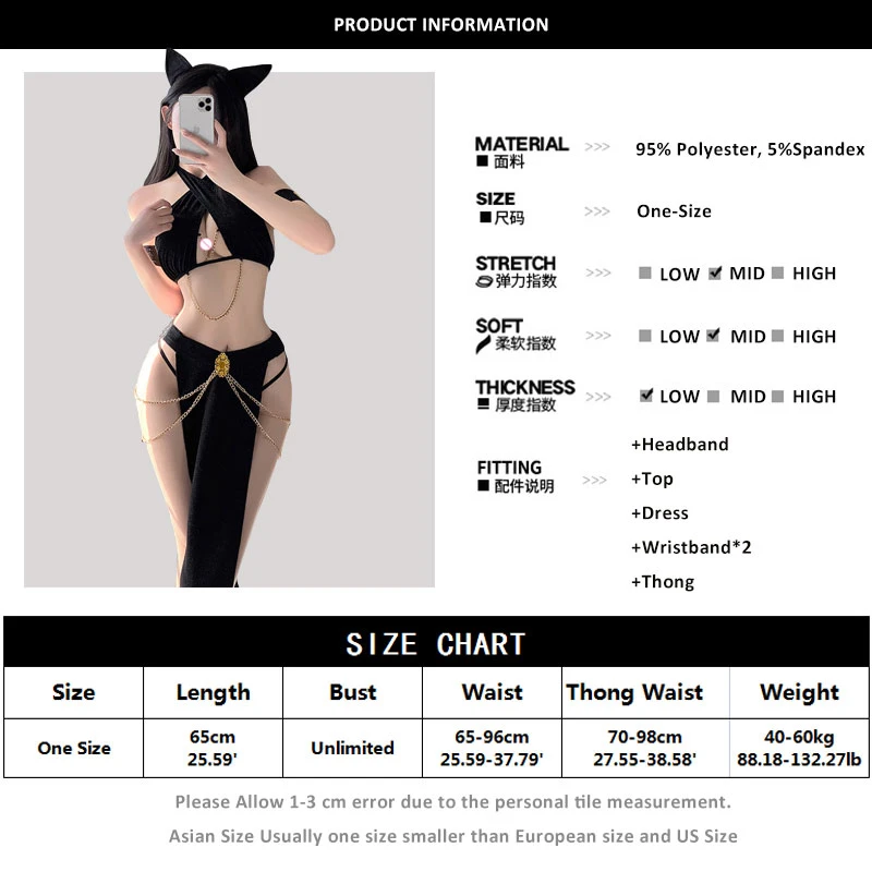 Women Sexy Lingerie Cat Cosplay Costume
