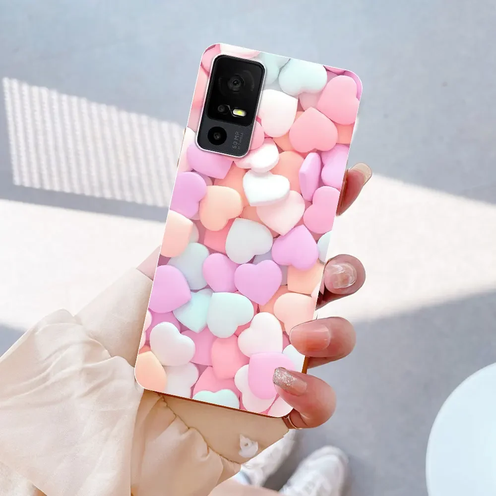 KJYF Per TCL 40 XE Custodia, Ultra-Sottile in Morbido Silicone TPU Case