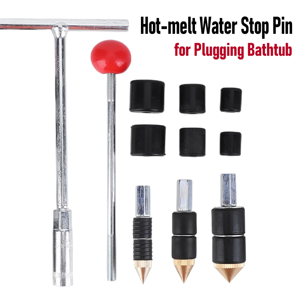 Hot-melt Water Stop Pin Stainless Steel Tube 1 Set for Kitchen Bathroom Plumbing