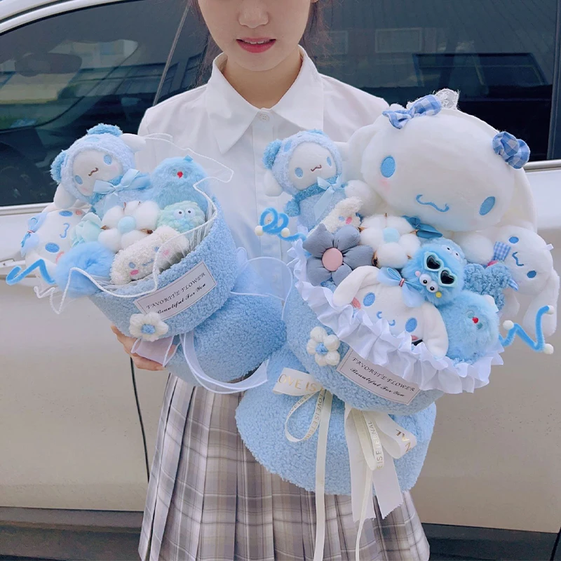 

Sanrio Cinnamoroll Kuromi Doll Bouquet, Kawaii Plushies Valentine's Day Gift For Girlfriend's Birthday, Cute Plush Toy