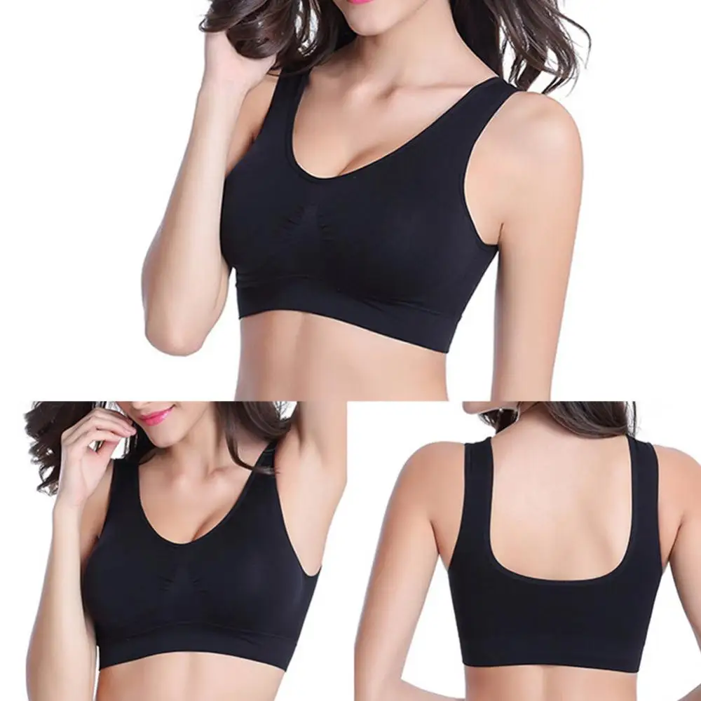 Women Sports Bra V-Neck Stretch Wire Free for Yoga and Sleep