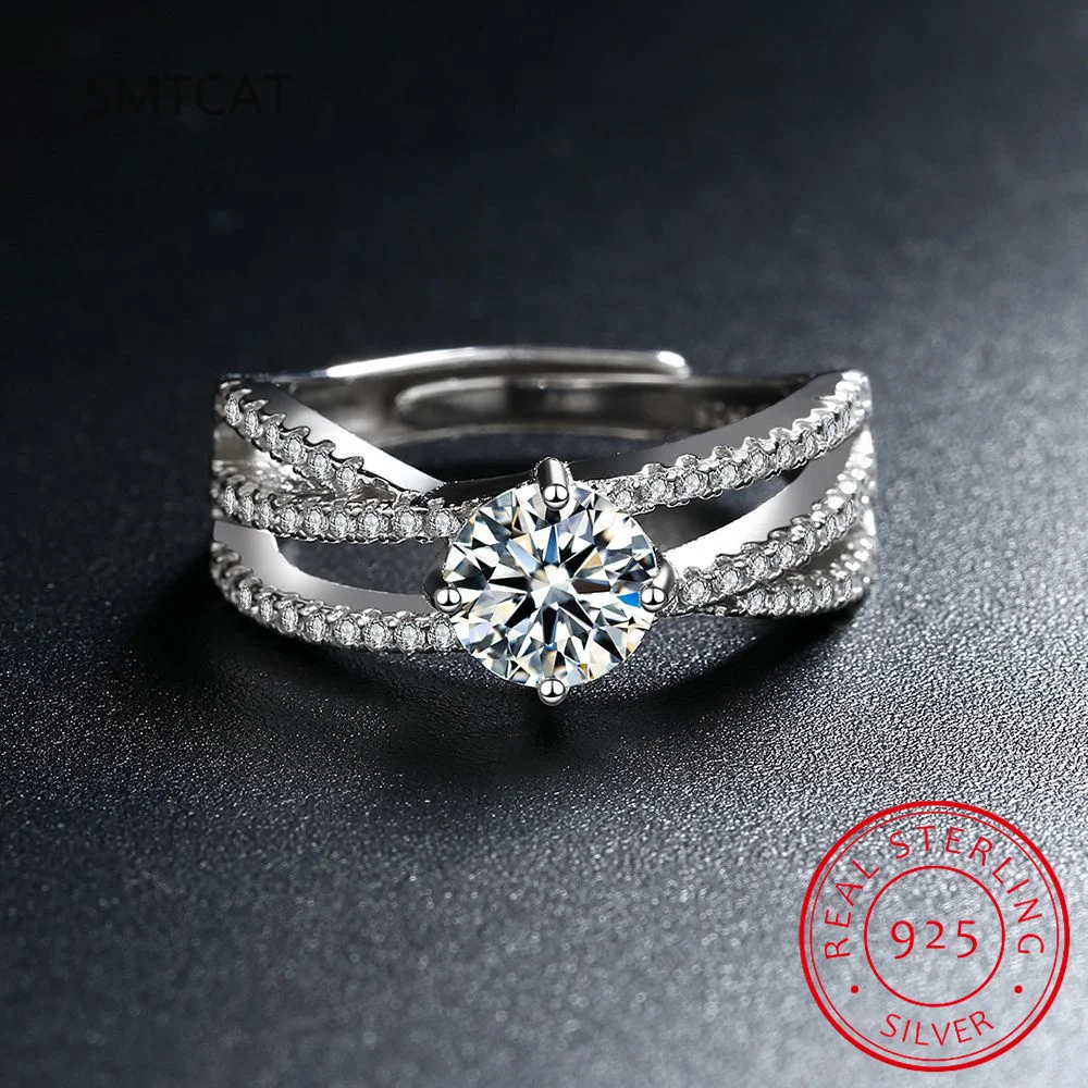 

Обручальное кольцо с муассанитом и крестом для женщин, обручальное кольцо с муассанитом D vs1, штабелируемое кольцо обещания, свадебные ювелирные украшения MSR036