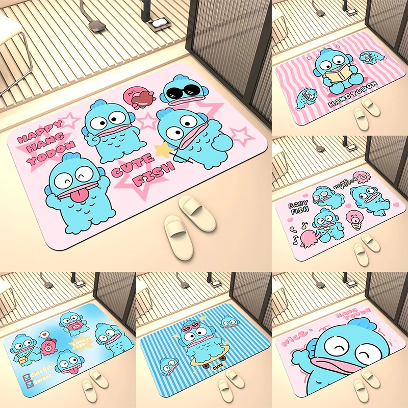 MINISO Sanrio Clown Fish Hanton Print Bathroom Mat Non Slip Bedroom Kitchen Mat Washable Living Room Home Carpet Bath Floor Mat
