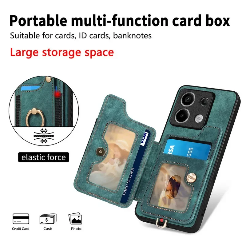 Premium RFID Leather Wallet Case - Elegant Back Cover