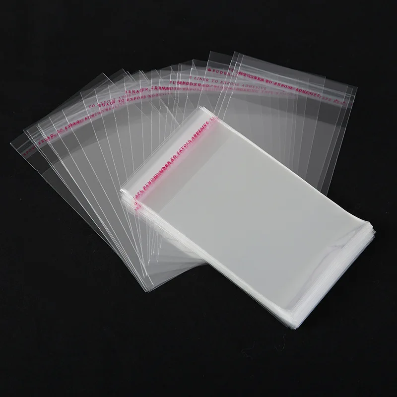 100Pcs Meerdere Size Clear Zelfklevende Cello Cellofaan Zak Zelfsluitende Kleine Plastic Zakken Voor Snoep Verpakking Hersluitbare Zak