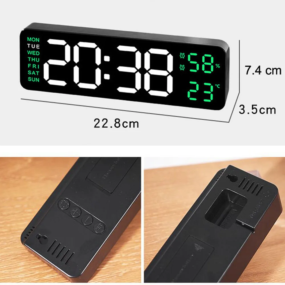Digital LED Mirror Alarm Clock 6