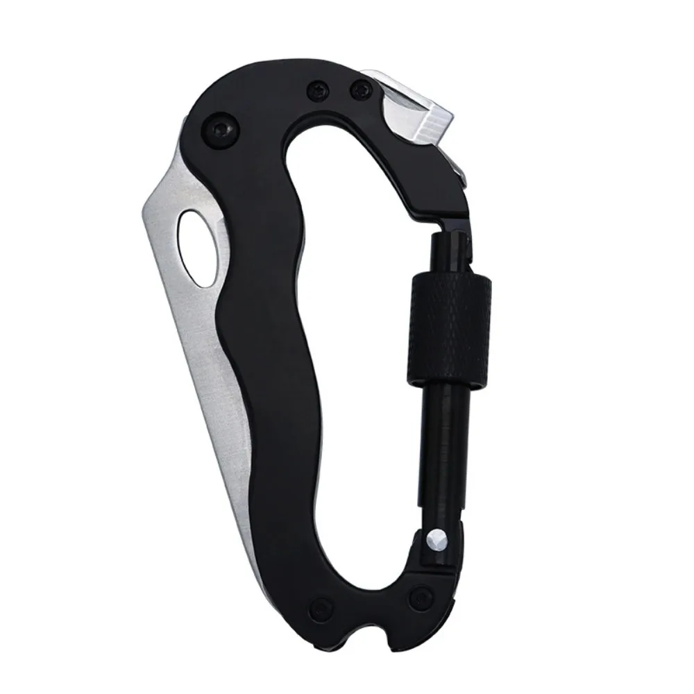 

Aluminum Alloy Multi-Function Outdoor Tool 5 in 1 Cross Screwdriver Fast Hanging Buckle Bottle Opener Mountaineering Buckle