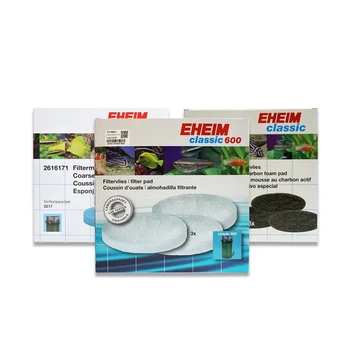 EHEIM Cuscinetti filtranti originali per Classic 600 2217 Tampone fine Schiuma grossolana Lana di carbonio Bianco Blu Nero Filtro in cotone Media filtranti
