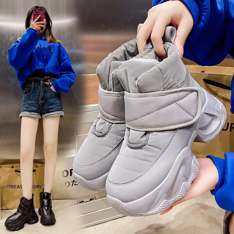 

New Women's Snow Boots Thickened Velvet Warm Anti-slip Cotton Shoes Women's Winter Best-selling Thick-soled Outdoor Casual Boots