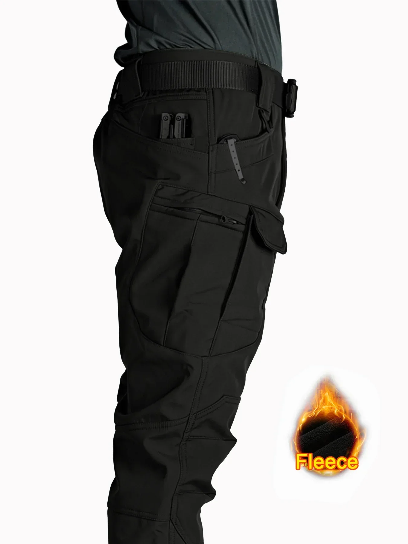 Pantalon cargo pêche avec poches rabattables pour randonnée pêche et pêche itinérante