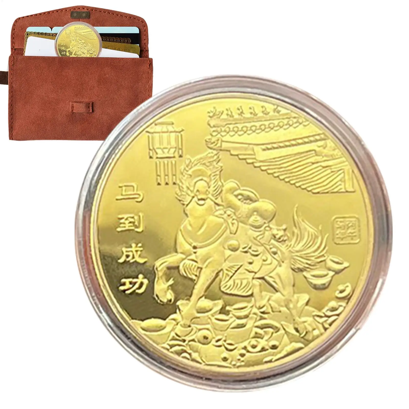 2026 Chinese New Year of Horse Golden Luck Coin Horse for Luck Decoration Coin Lucky Animal Horse Year Collectible Coin s