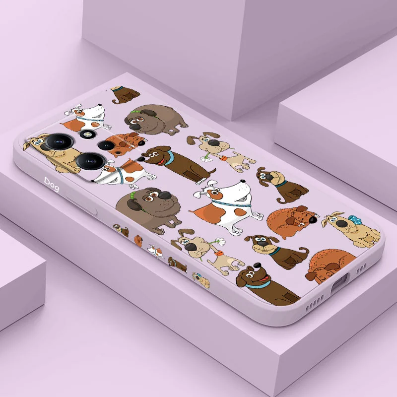 Adorable Dog Pack Liquid Silicone Phone Case Cover