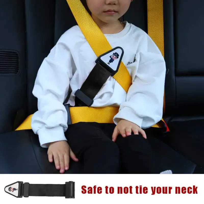 Cinture di sicurezza per auto in poliestere facili da usare per giovani, imbracatura regolabile anti-inceppamento con protezione per il collo - Image 4